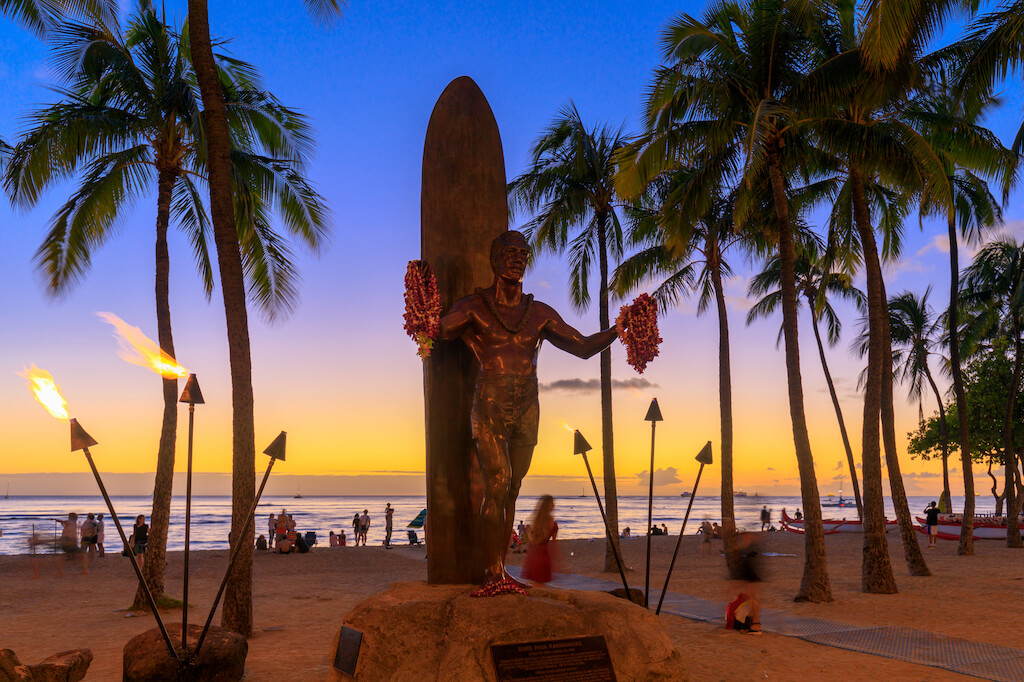Iconic statue of Duke Kahanamoku